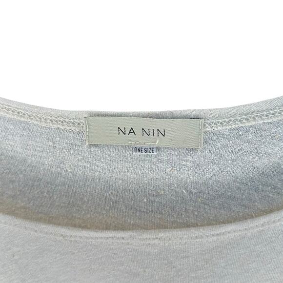 NA NIN Cream White Hemp Organic Cotton Knit Oversized Tank Top Women's One Size - Picture 5 of 7